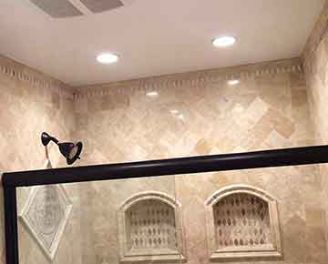 Shower remodeling.