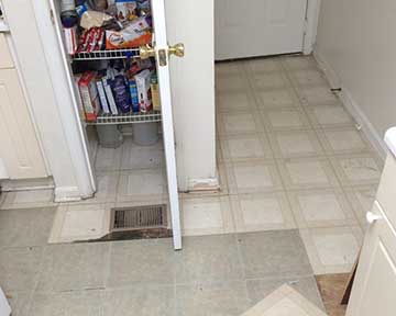 before of tile installation