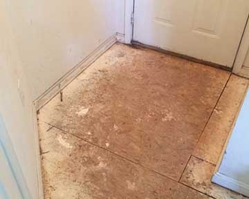 before of kitchen floor renovations